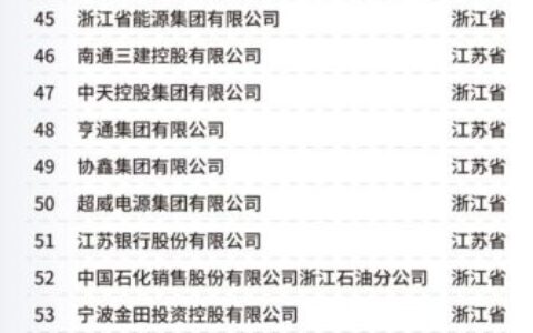 2022长三角百强企业排行榜